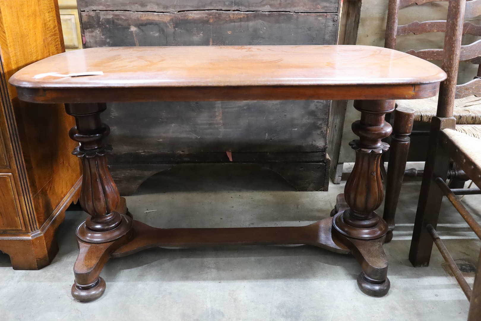 A late Victorian rectangular mahogany centre table, width 105cm, depth 56cm, height 62cm